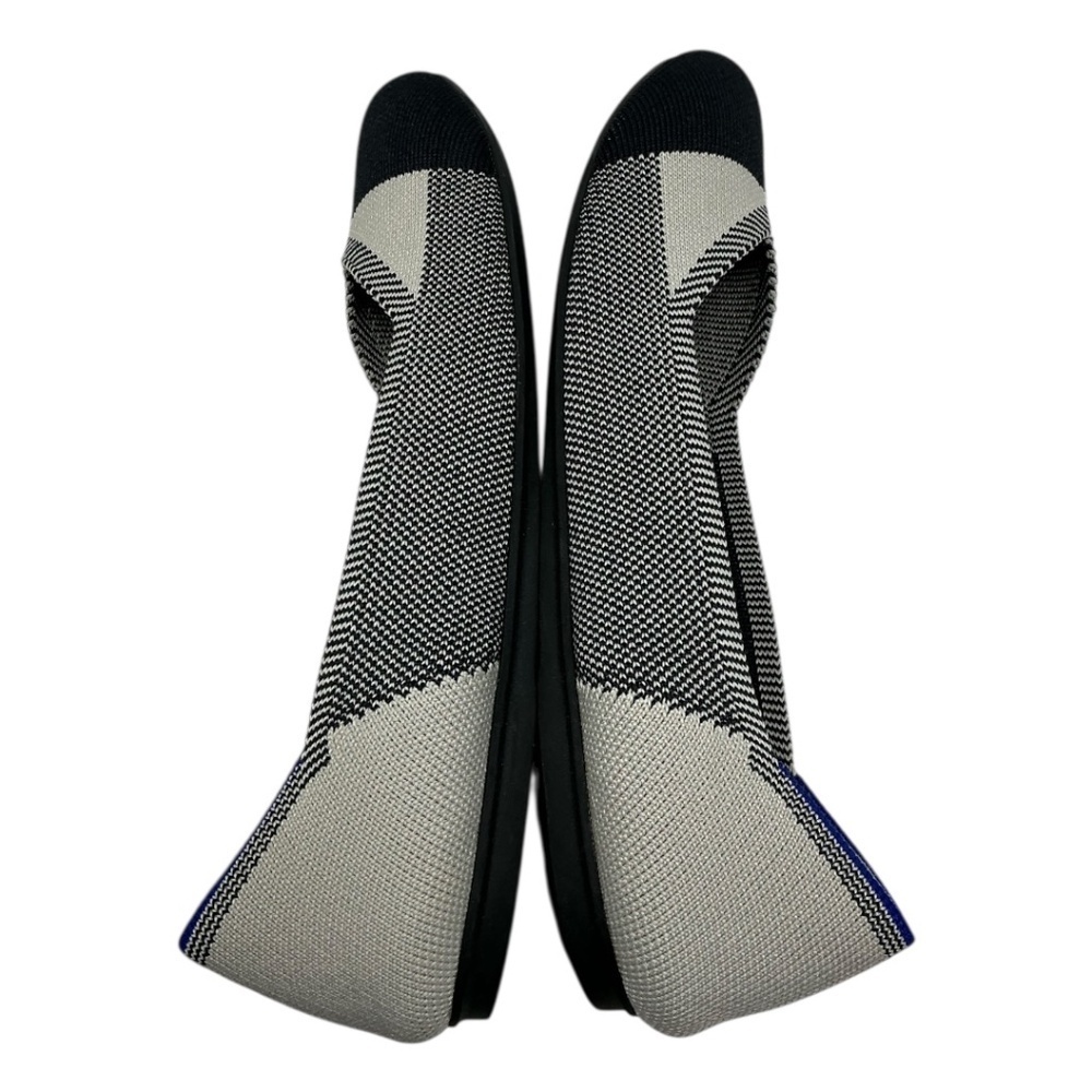 Rothy's The Flat in Cap Toe Black Flats - Picture 7 of 12